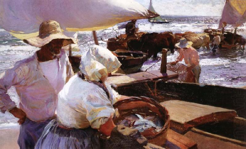 Joaquin Sorolla Y Bastida The Beach of Valencia,the sun of Morning china oil painting image